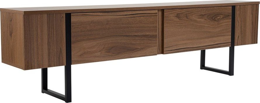 TV stolek v dekoru ořechu v tmavě přírodní barvě 180x50x29