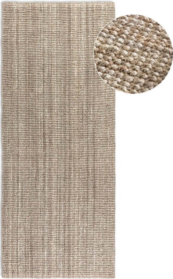 Taupe jutový běhoun 80x200 cm Bouclé – Hanse Home Hanse Home