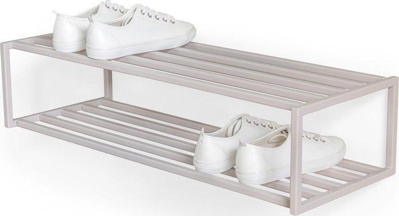 Taupe ocelový závěsný botník 78x20