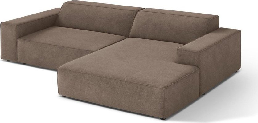Taupe rohová pohovka (pravý roh/s lenoškou) Jodie – Micadoni Micadoni