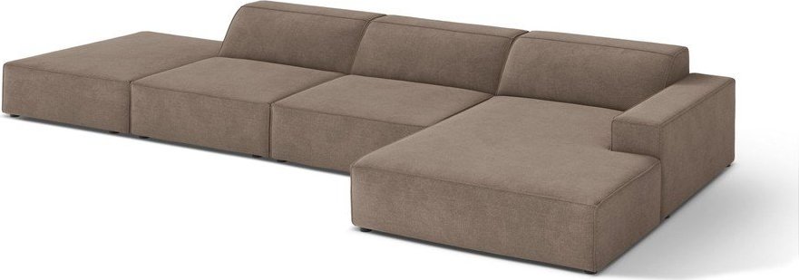 Taupe rohová pohovka (pravý roh/s lenoškou) Jodie – Micadoni Micadoni