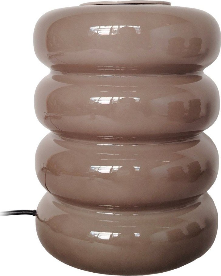 Taupe skleněná LED stolní lampa (výška 16