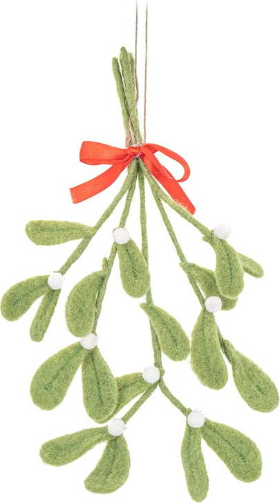 Textilní ručně vyrobená vánoční ozdoba 4 cm Mistletoe Bunch – Sass & Belle Sass & Belle
