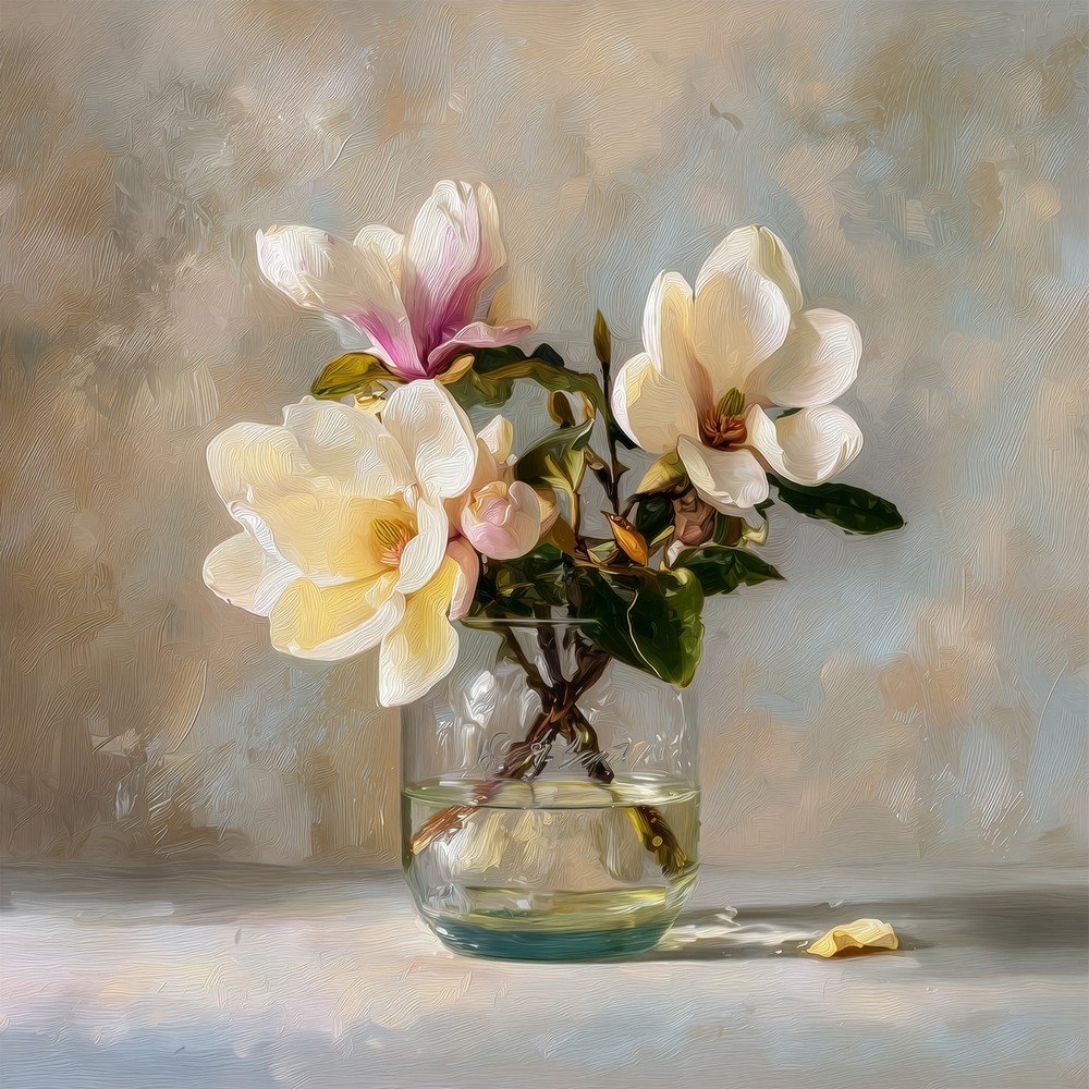 Tištěný obraz na plátně 32x32 cm Magnolias – Styler Styler