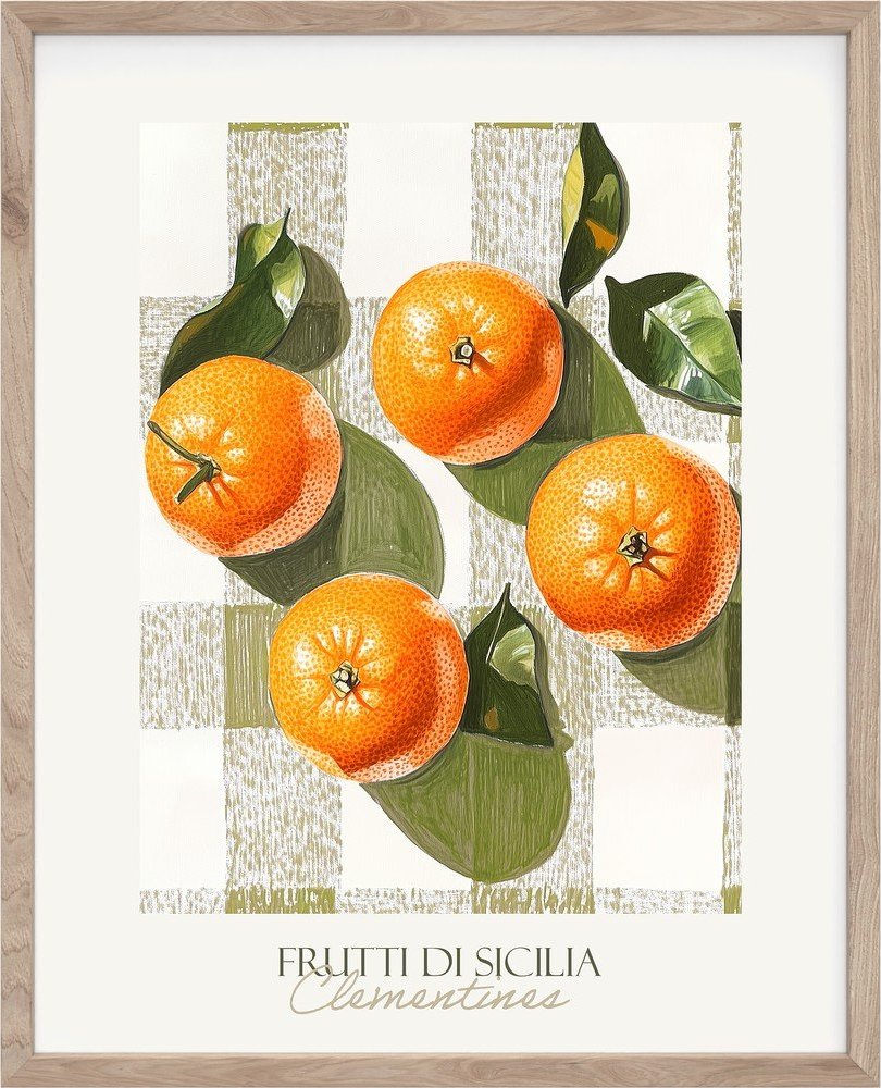 Tištěný obraz s rámem 40x50 cm Mandarines – Styler Styler
