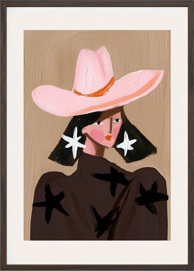 Tištěný obraz s rámem 50x70 cm Cowgirl – Styler Styler