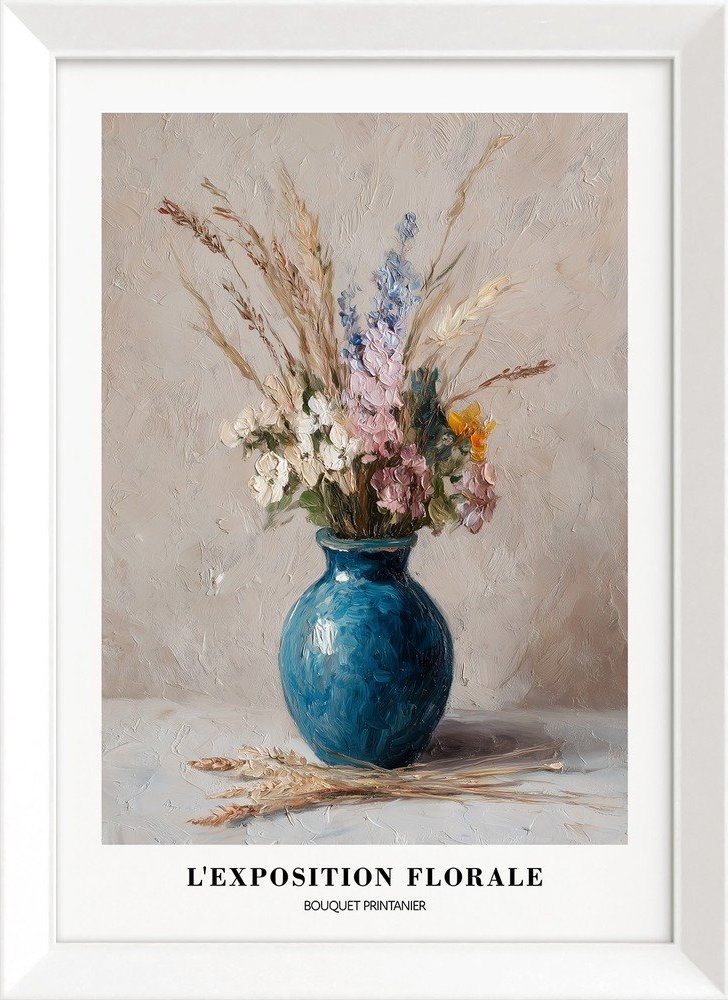 Tištěný obraz s rámem 56x75 cm Blue Vase – Styler Styler