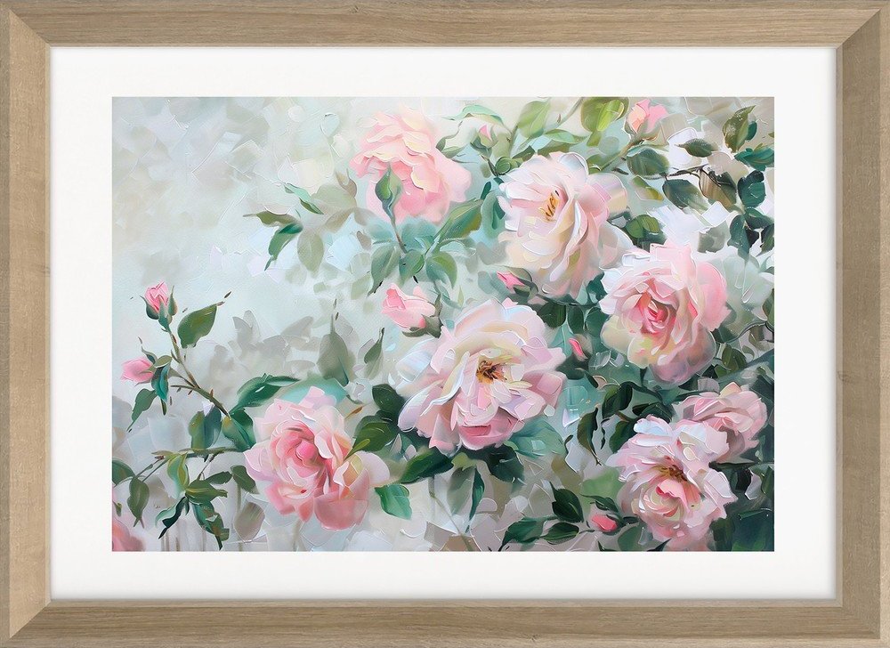 Tištěný obraz s rámem 75x56 cm Blooming Roses – Styler Styler