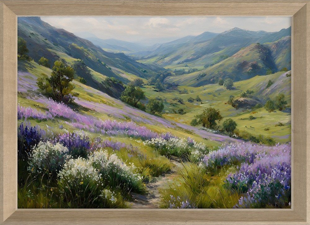 Tištěný obraz s rámem 75x56 cm Violet Hills – Styler Styler