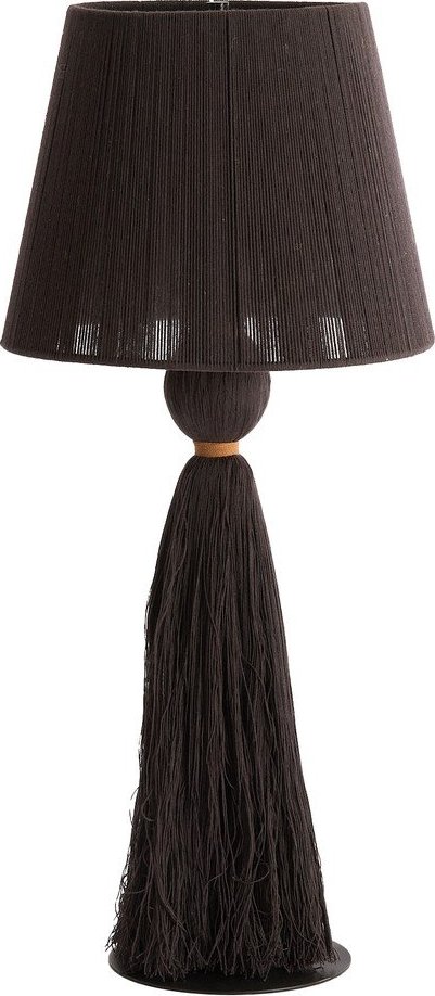 Tmavě hnědá stolní lampa s textilním stínidlem (výška 58 cm) Espino – Light & Living Light & Living