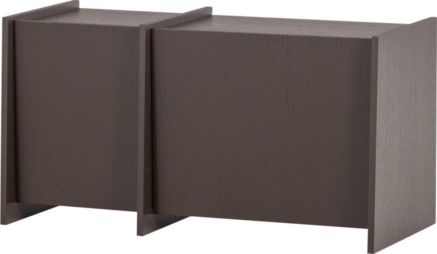 Tmavě hnědý TV stolek v dekoru jasanu 102x53x44 cm Brock – WOOOD WOOOD