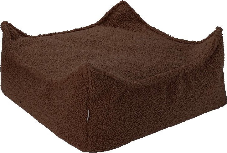 Tmavě hnědý dětský sedací vak z textilie bouclé Warm Hazel – Wigiwama Wigiwama