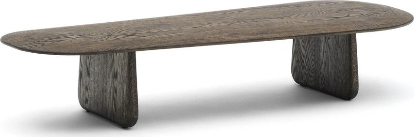 Tmavě hnědý konferenční stolek z dubového dřeva 64x146 cm Pirita – Kave Home Kave Home