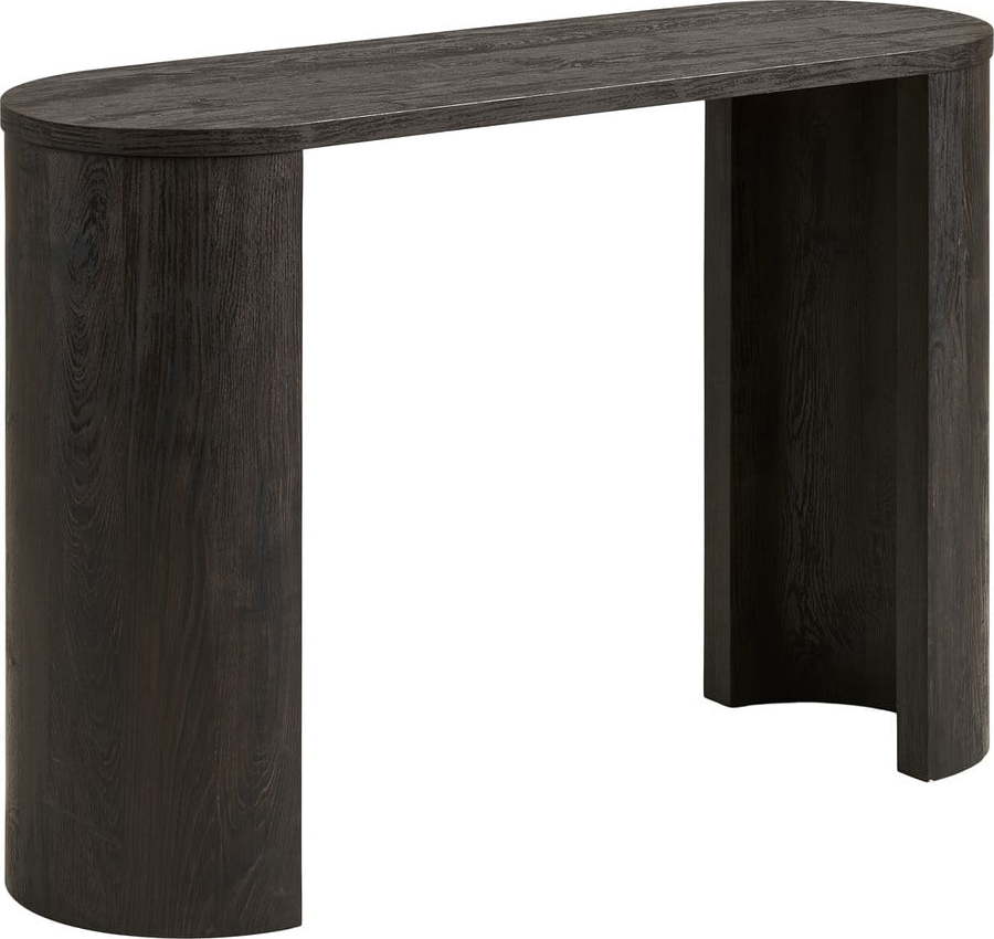 Tmavě hnědý konzolový stolek v dekoru dubu 38x114 cm Bibione – House Nordic House Nordic