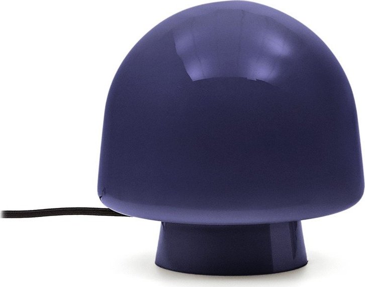 Tmavě modrá stolní lampa se skleněným stínidlem (výška 20 cm) Reig – Kave Home Kave Home