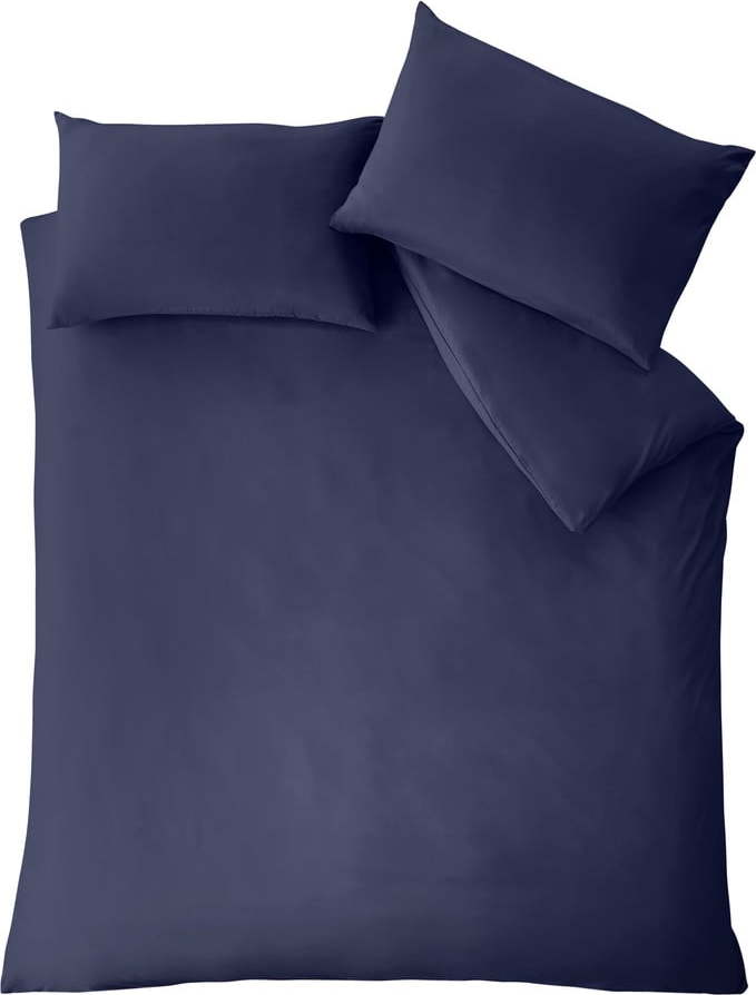 Tmavě modré prodloužené povlečení na dvoulůžko z mikrovlákna 230x220 cm So Soft Easy Iron – Catherine Lansfield Catherine Lansfield