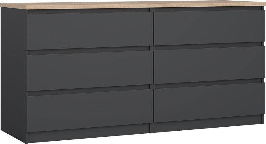 Tmavě šedá komoda 154x76x50 cm Naia – Tvilum Tvilum