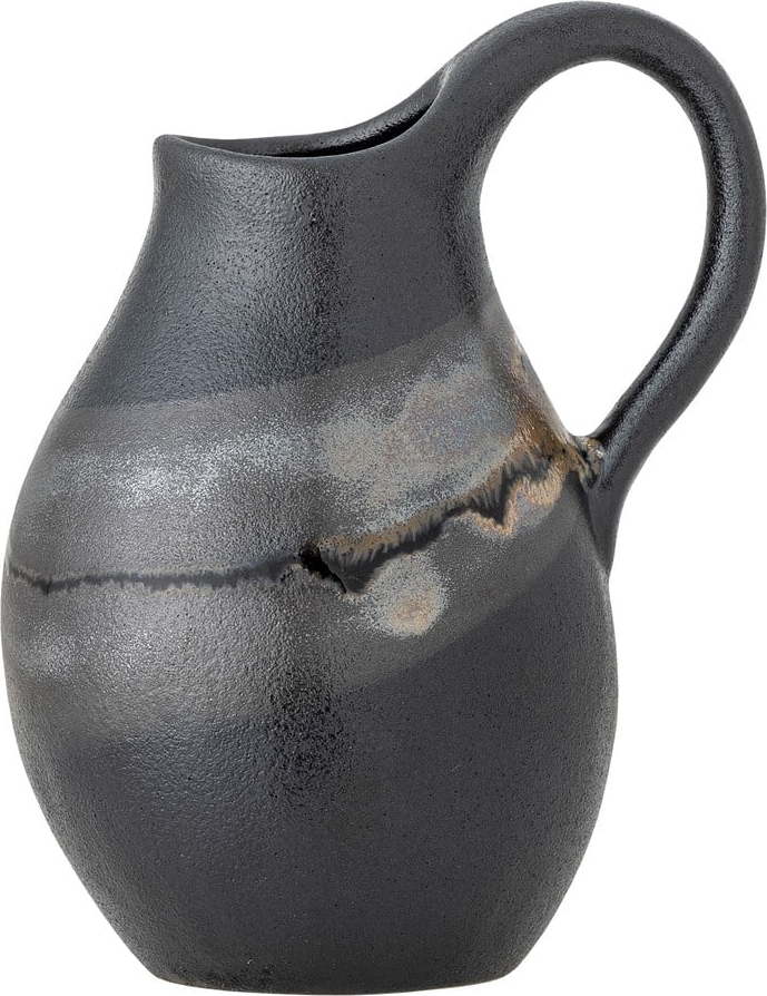 Tmavě šedá váza z kameniny (výška 15 cm) Alvena – Bloomingville Bloomingville