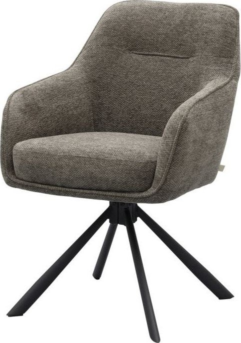 Tmavě šedé čalouněné jídelní křeslo s područkami Avola – Unique Furniture Unique Furniture