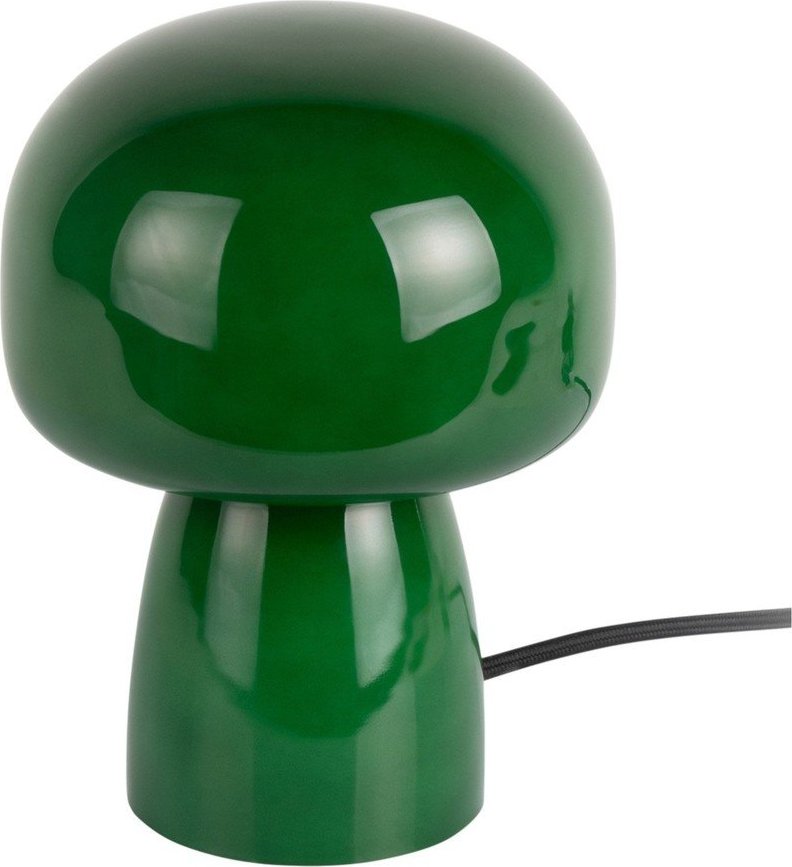 Tmavě zelená skleněná stolní lampa (výška 20 cm) Fervor – Leitmotiv Leitmotiv
