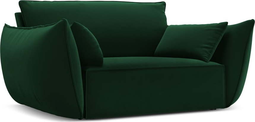Tmavě zelené sametové křeslo Vanda – Mazzini Sofas Mazzini Sofas