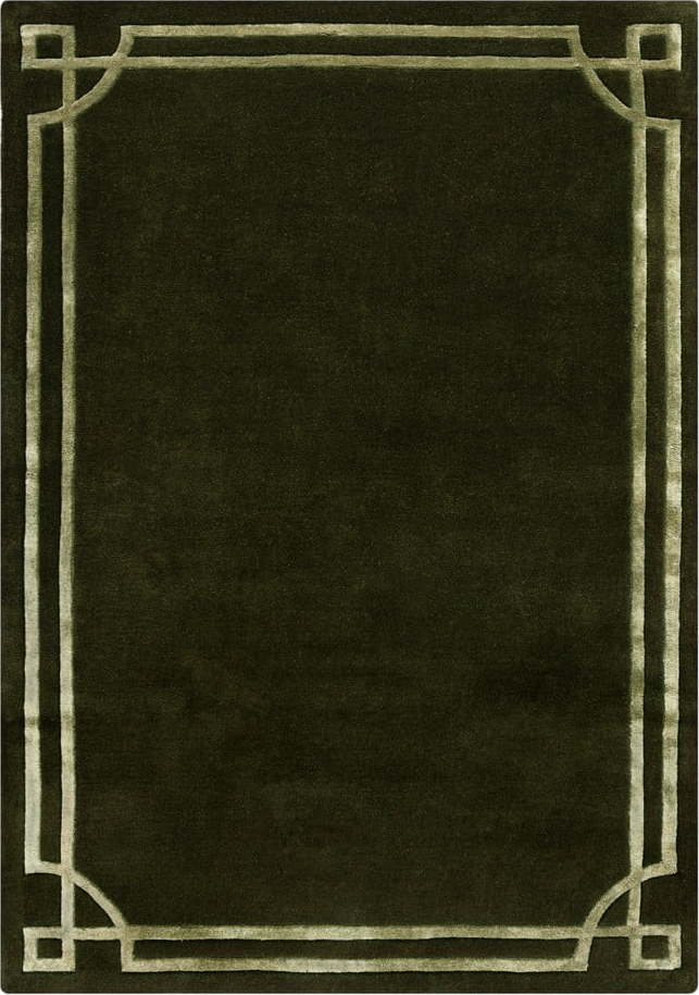 Tmavě zelený ručně tkaný vlněný koberec 200x290 cm Gatsby – Flair Rugs Flair Rugs