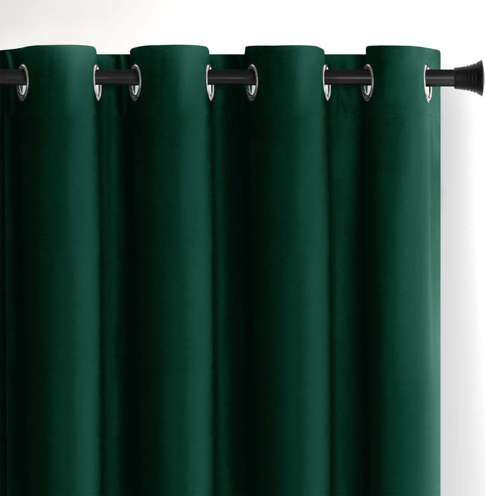 Tmavě zelený sametový dimout závěs 140x245 cm Eyelets – Restilo Restilo