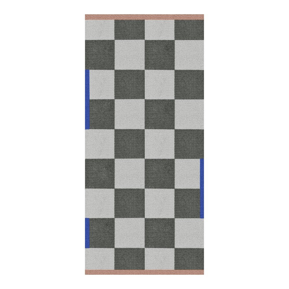 Tmavě zelený/krémový pratelný koberec 70x150 cm Square – Mette Ditmer Denmark Mette Ditmer Denmark