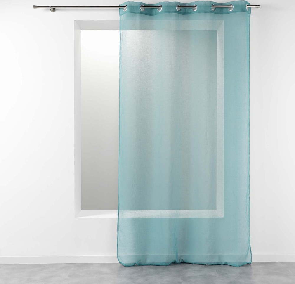 Tyrkysová záclona 140x280 cm Telma – douceur d'intérieur Douceur d intérieur