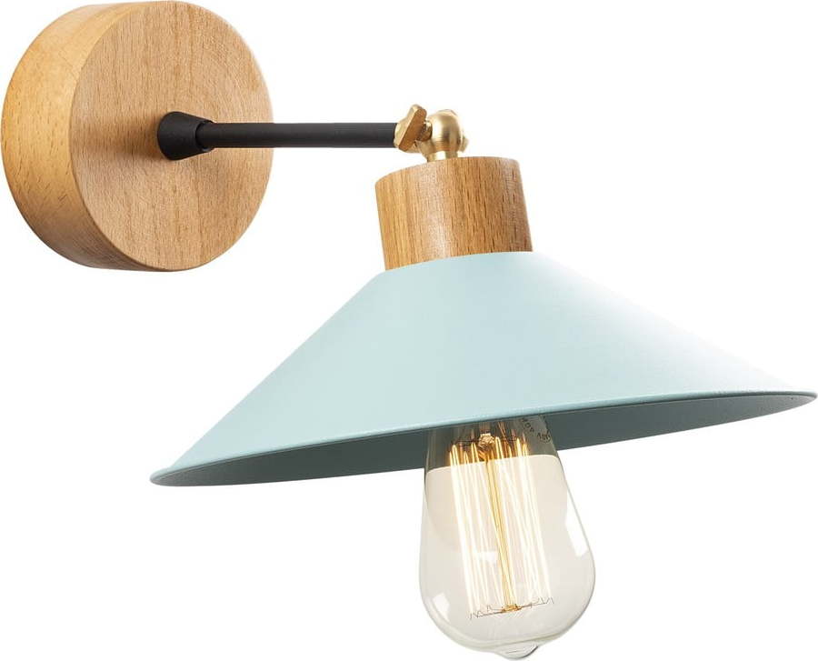 Tyrkysové/v přírodní barvě nástěnné svítidlo ø 24 cm Manavgat – Opviq lights Opviq lights