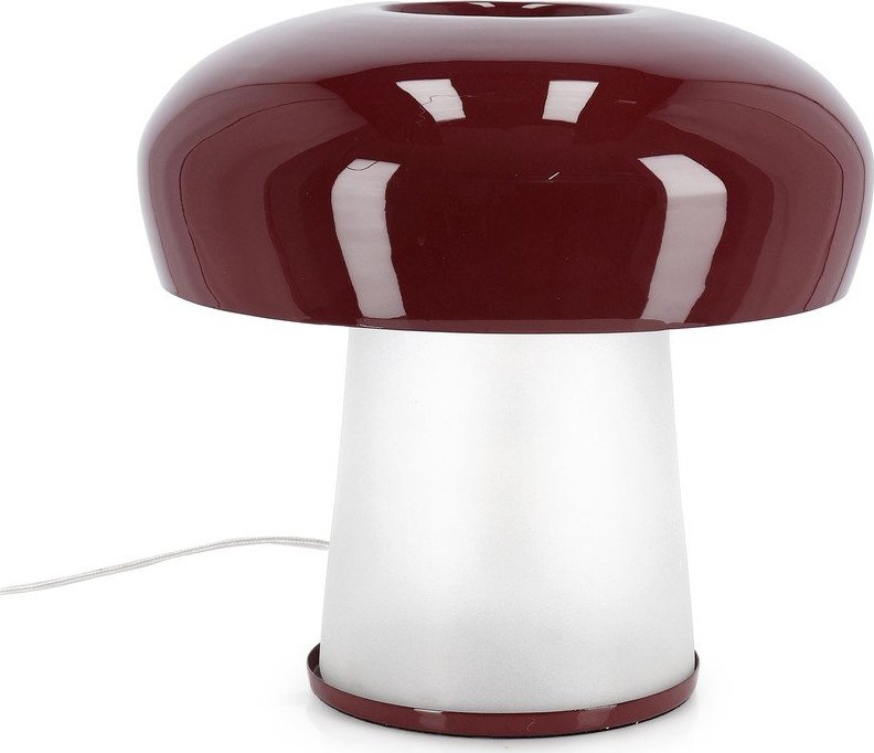 Vínová kovová stolní lampa se skleněným stínidlem (výška 35 cm) Clevely – Bizzotto Bizzotto