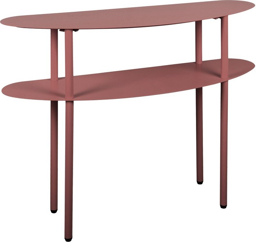 Vínový kovový konzolový stolek 28x90 cm Riqueza – Leitmotiv Leitmotiv