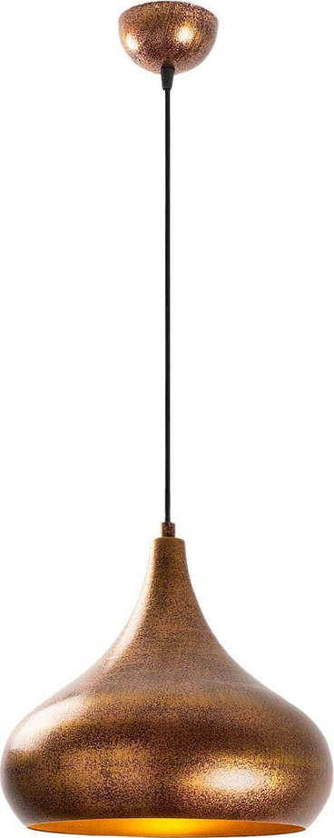 Závěsné svítidlo v měděné barvě s kovovým stínidlem ø 30 cm Muba – Opviq lights Opviq lights