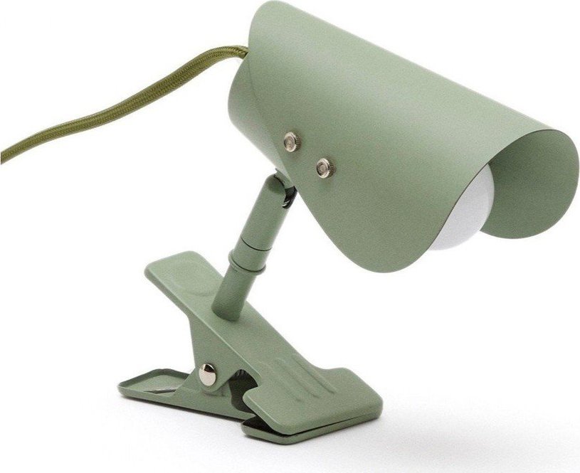 Zelená kovová stolní lampa s klipem (výška 16 cm) Jula – Kave Home Kave Home
