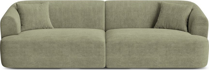 Zelená manšestrová pohovka 255 cm Campi – Cosmopolitan Design Cosmopolitan design
