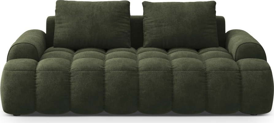 Zelená sametová pohovka 200 cm Linz – Cosmopolitan Design Cosmopolitan design
