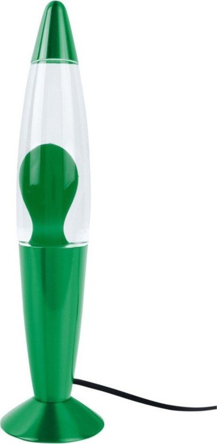 Zelená skleněná lávová lampa (výška 35