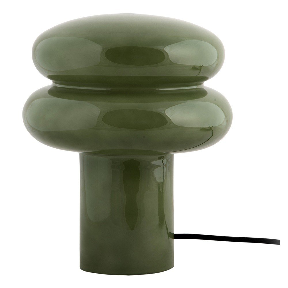 Zelená skleněná stolní lampa (výška 24 cm) Incesante – Leitmotiv Leitmotiv