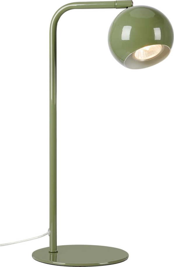 Zelená stolní lampa s kovovým stínidlem (výška 39
