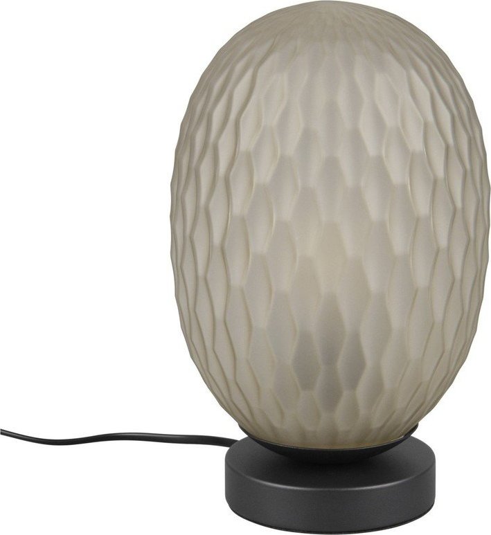 Zelená stolní lampa se skleněným stínidlem (výška 28