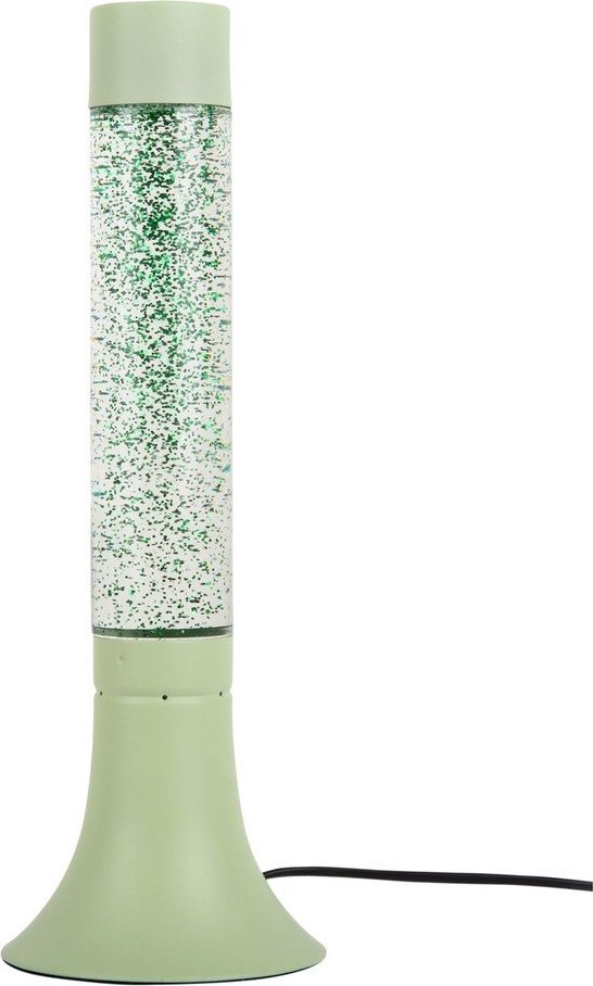 Zelená stolní lampa se skleněným stínidlem (výška 37