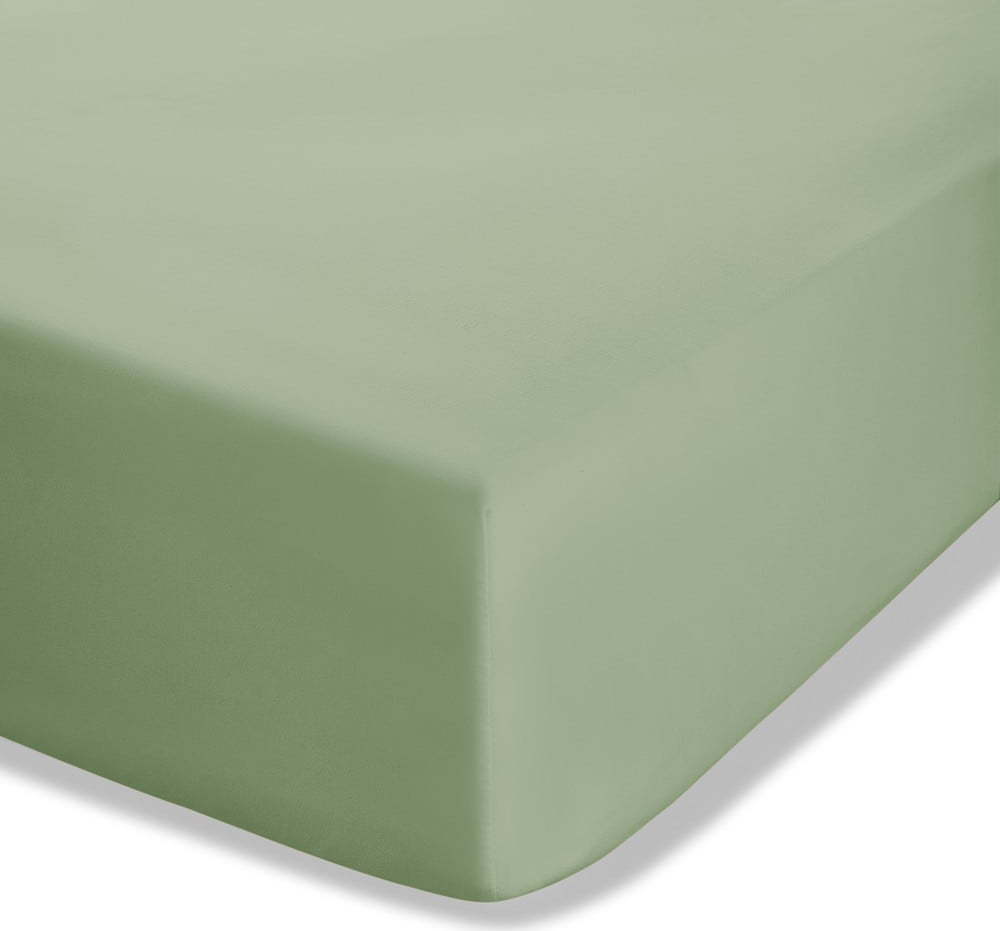 Zelené napínací perkálové prostěradlo 90x190 cm Easy Iron Percale – Catherine Lansfield Catherine Lansfield
