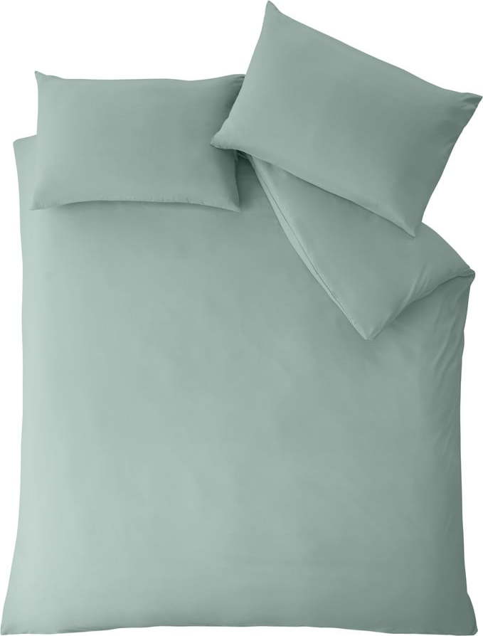 Zelené povlečení na dvoulůžko/prodloužené 230x220 cm So Soft Non-Iron – Catherine Lansfield Catherine Lansfield