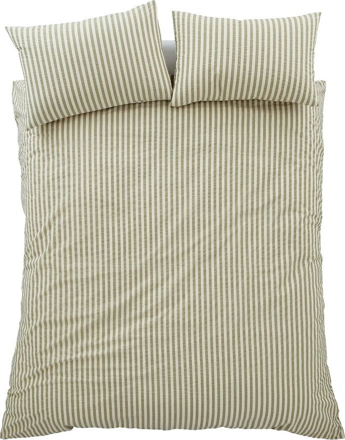 Zelené povlečení na jednolůžko 135x200 cm Cotton Rich Woven Stripe – Pineapple Elephant Pineapple Elephant