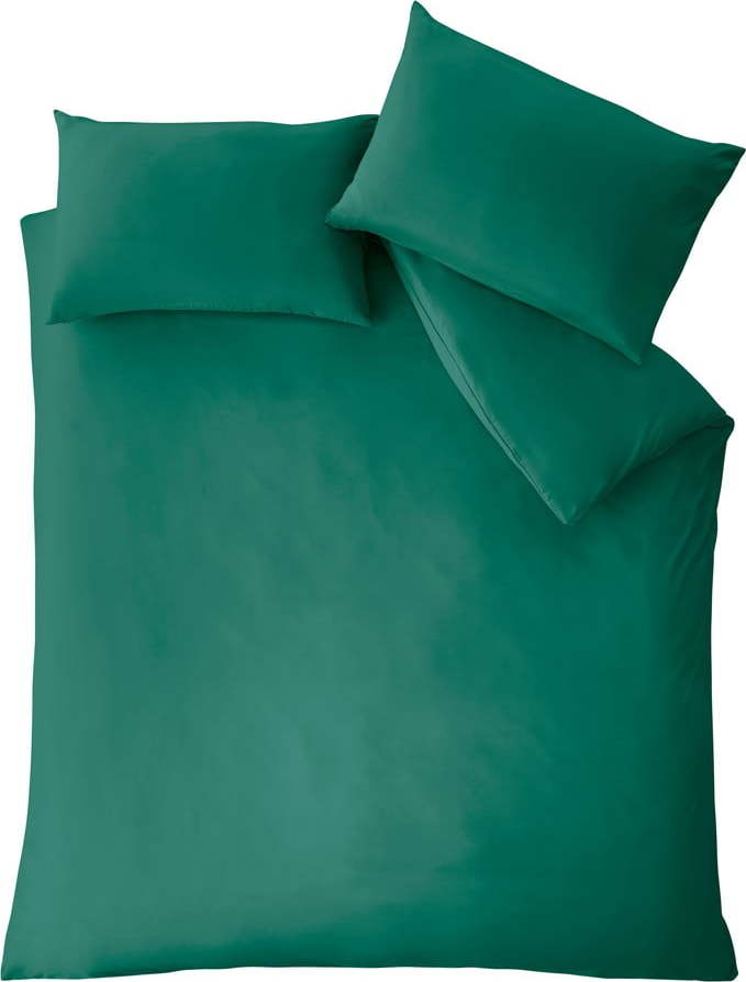 Zelenomodré povlečení na dvoulůžko/prodloužené 230x220 cm So Soft Non-Iron – Catherine Lansfield Catherine Lansfield