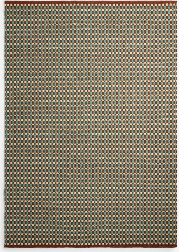 Zelenomodrý ručně tkaný koberec s příměsí vlny 200x290 cm Ember – MADE Made
