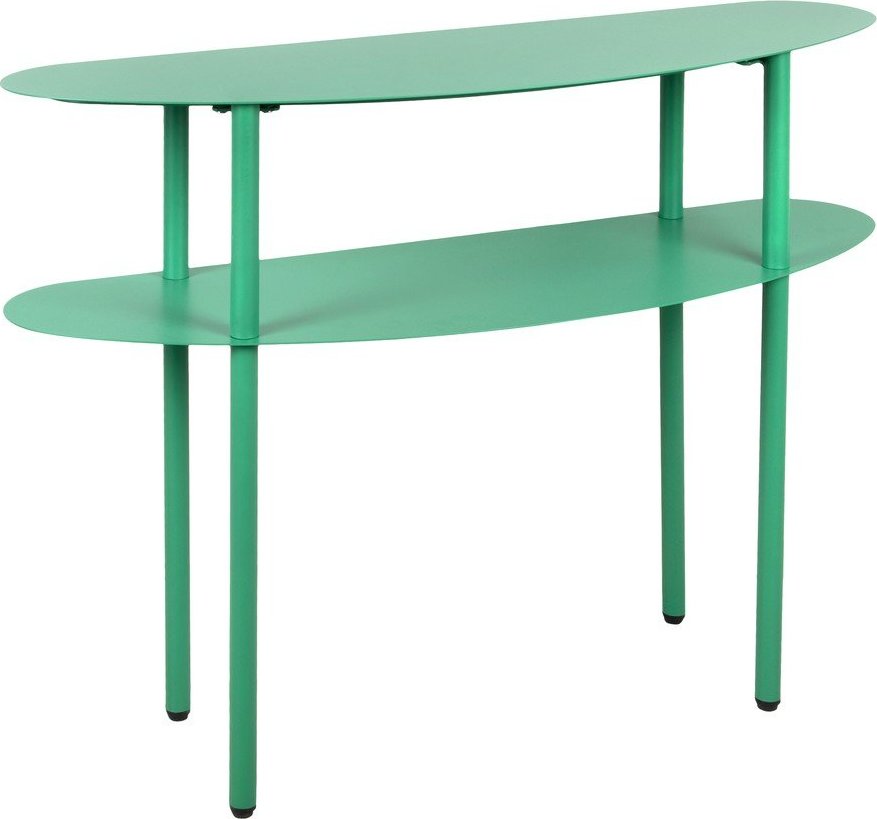 Zelený kovový konzolový stolek 28x90 cm Cool Retro – Leitmotiv Leitmotiv