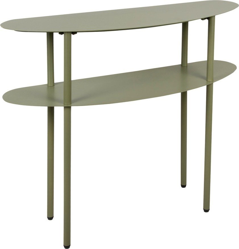 Zelený kovový konzolový stolek 28x90 cm Riqueza – Leitmotiv Leitmotiv