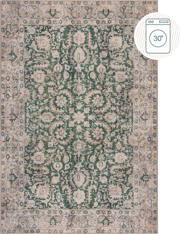Zelený pratelný koberec 115x170 cm Beau Floral – Flair Rugs Flair Rugs