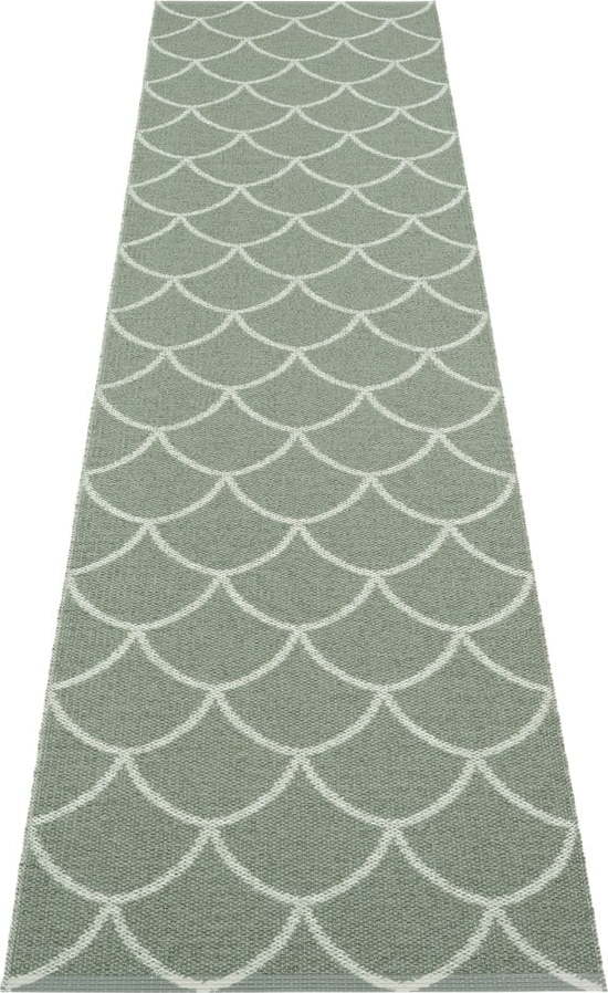 Zelený vnitřní a venkovní běhoun 70x300 cm Kotte Army Sage – Pappelina Pappelina